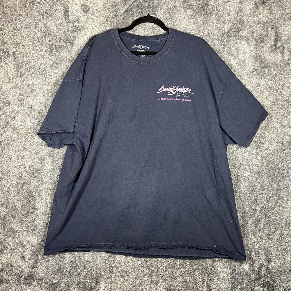 Barrett-Jackson Shirt Mens 3XL Blue No Limits Car Auction Graphic Tee Racing